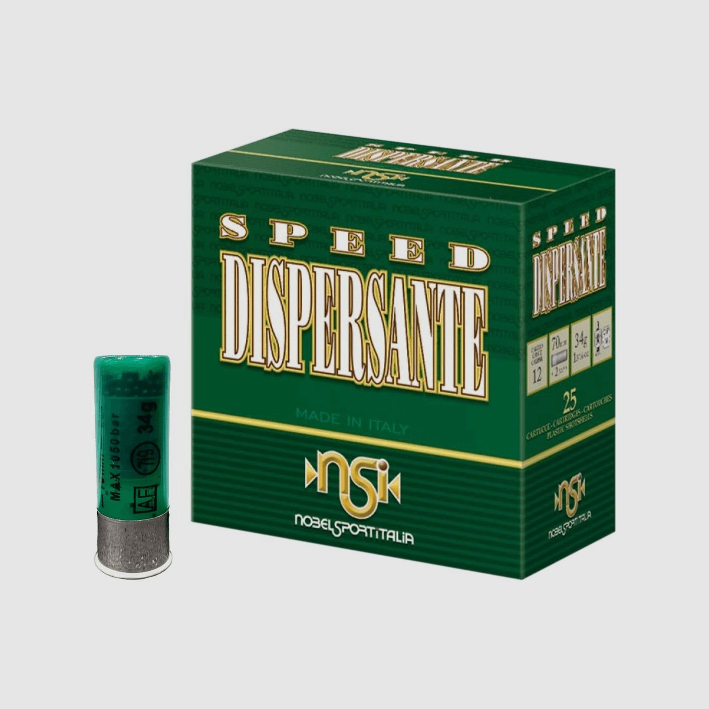 Patronen Nobel Speed Dispersante Kal. 12/70 34 g Bleischrot 7/9 Mix