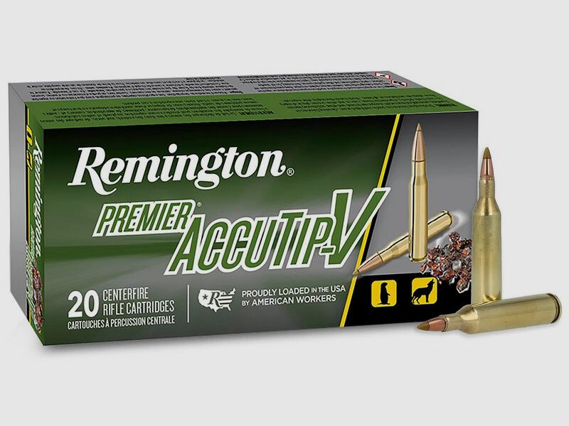 Remington Premier .17 Rem. 20GR Accutip-V 20 patronen