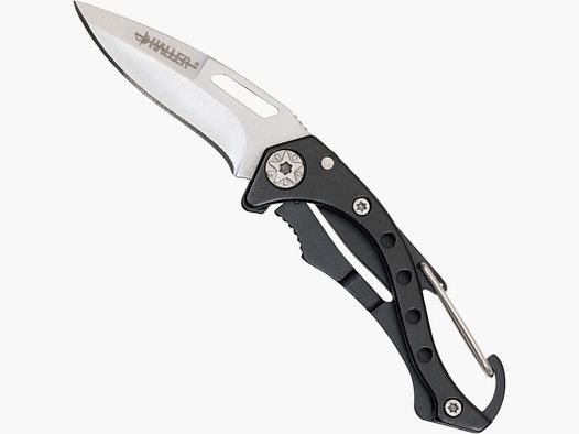 Messer mit Karabiner schwarz