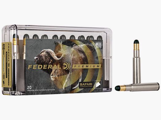 Federal Premium Safari Woodleigh Hydro Solid .416 Rigby 400GR solid RN 20 Patronen