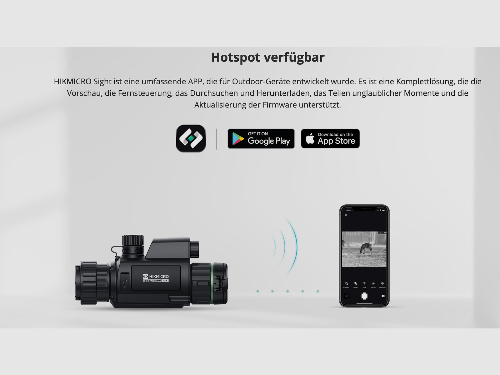 Hikmicro 50-2-076 Clip-On Cheetah C32F-N 940 nm integrierter IR Strahler