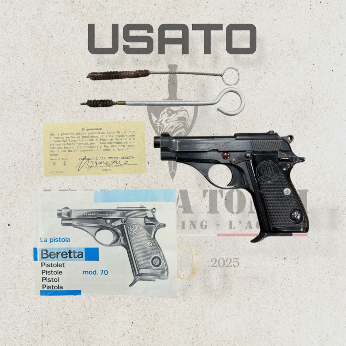 USADO – PISTOLA – BERETTA MOD. 70 cal. 7,65, imagen 3 de 4