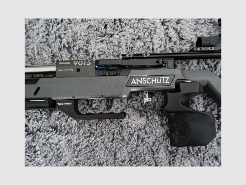 Anschütz 9015 Alu ondersteuning luchtgeweer - kleur irisfilter - stabilisator - origineel accessoire - koffer - 1e hand - weinig gebruikt