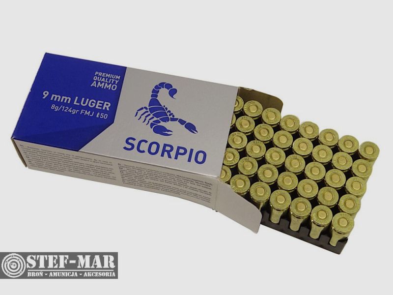 STV Scorpio munitie 9x19mm Luger FMJ 8 g/124 gr (50 st.) [C21-6], afbeelding 4 van 4