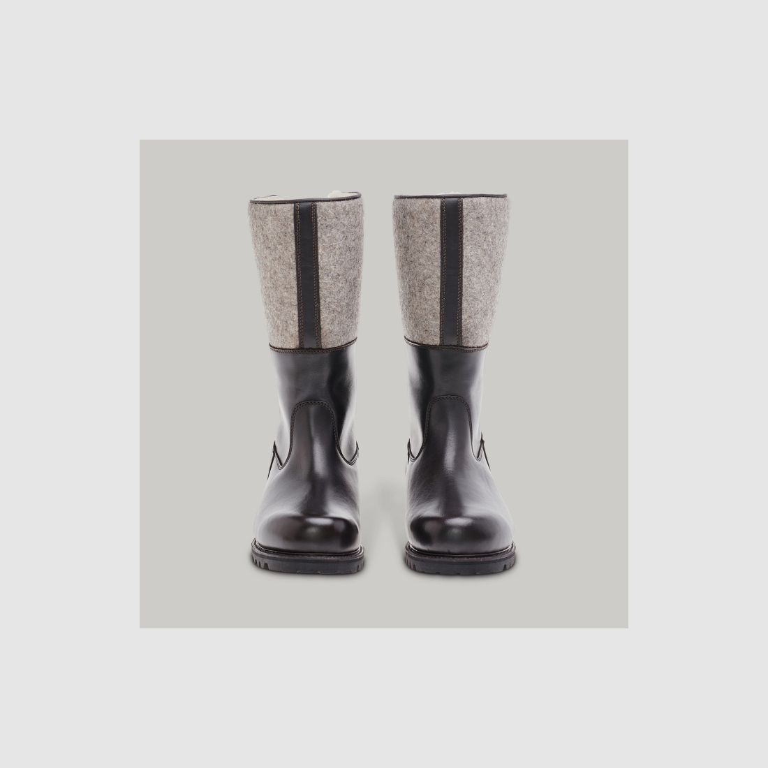 LUDWIG REITER Maronibrater® S.592-D-ZT Juchtenleder/Wollfilz Mocca/Grau, Bild 5 von 10