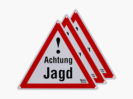 Warn Schild Achtung Jagd