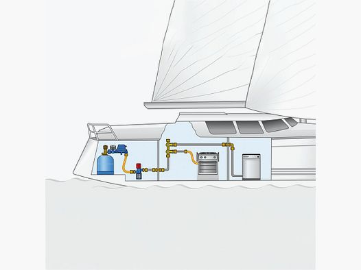 Mitteldruck-Schlauchleitung MS 10 bar, 400 mm, G 1/4 LH-ÜM x RST 8