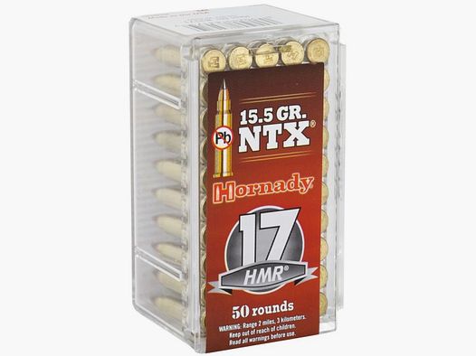 17 HMR Hornady RIMFIRE VARMINT EXPRESS® AMMUNITION 15.5 gr NTX® VE50