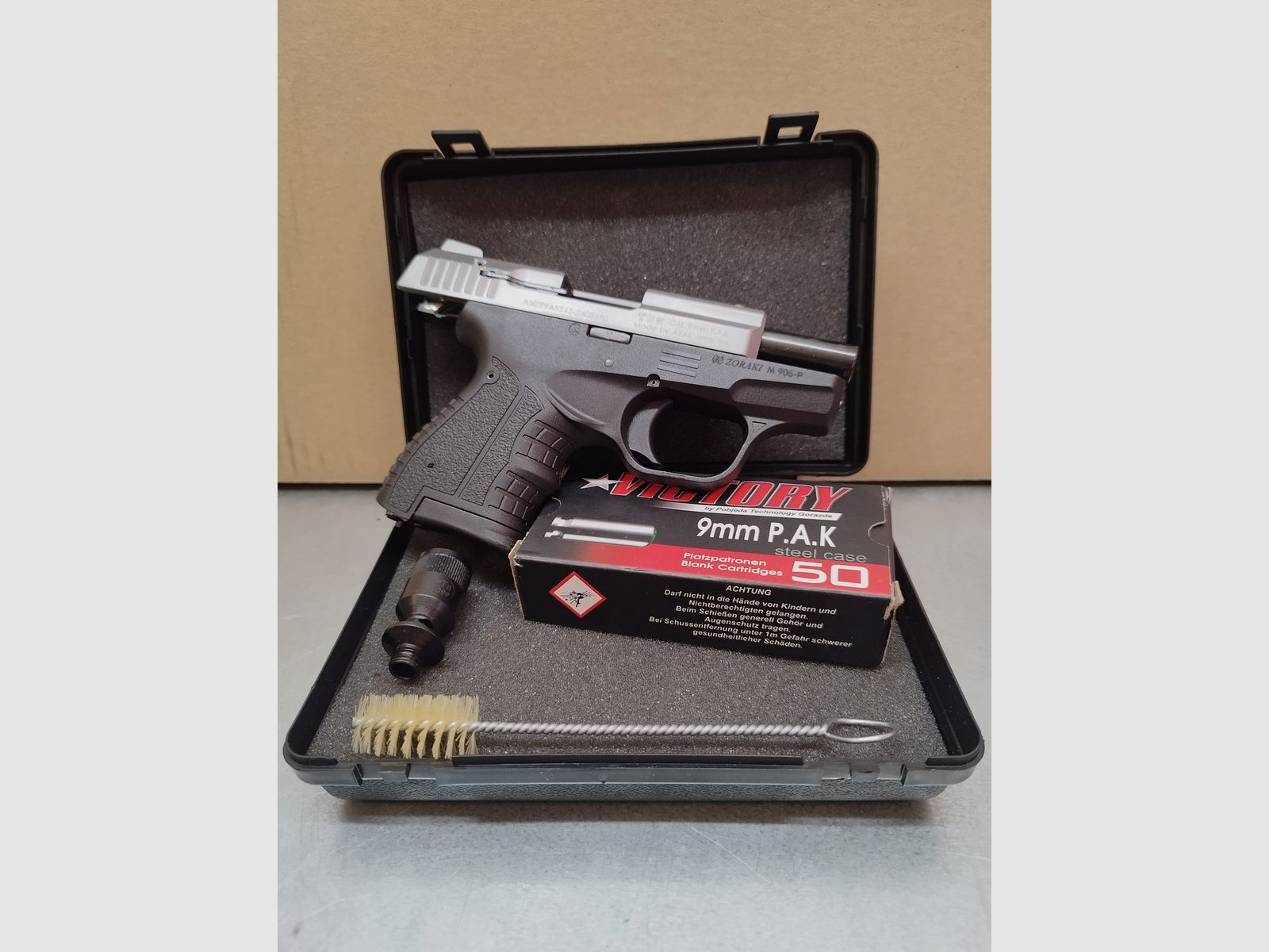 Zoraki 906 Schreckschuss Pistole 9mm Titan-Optik Set Angebot !!Neuware!!