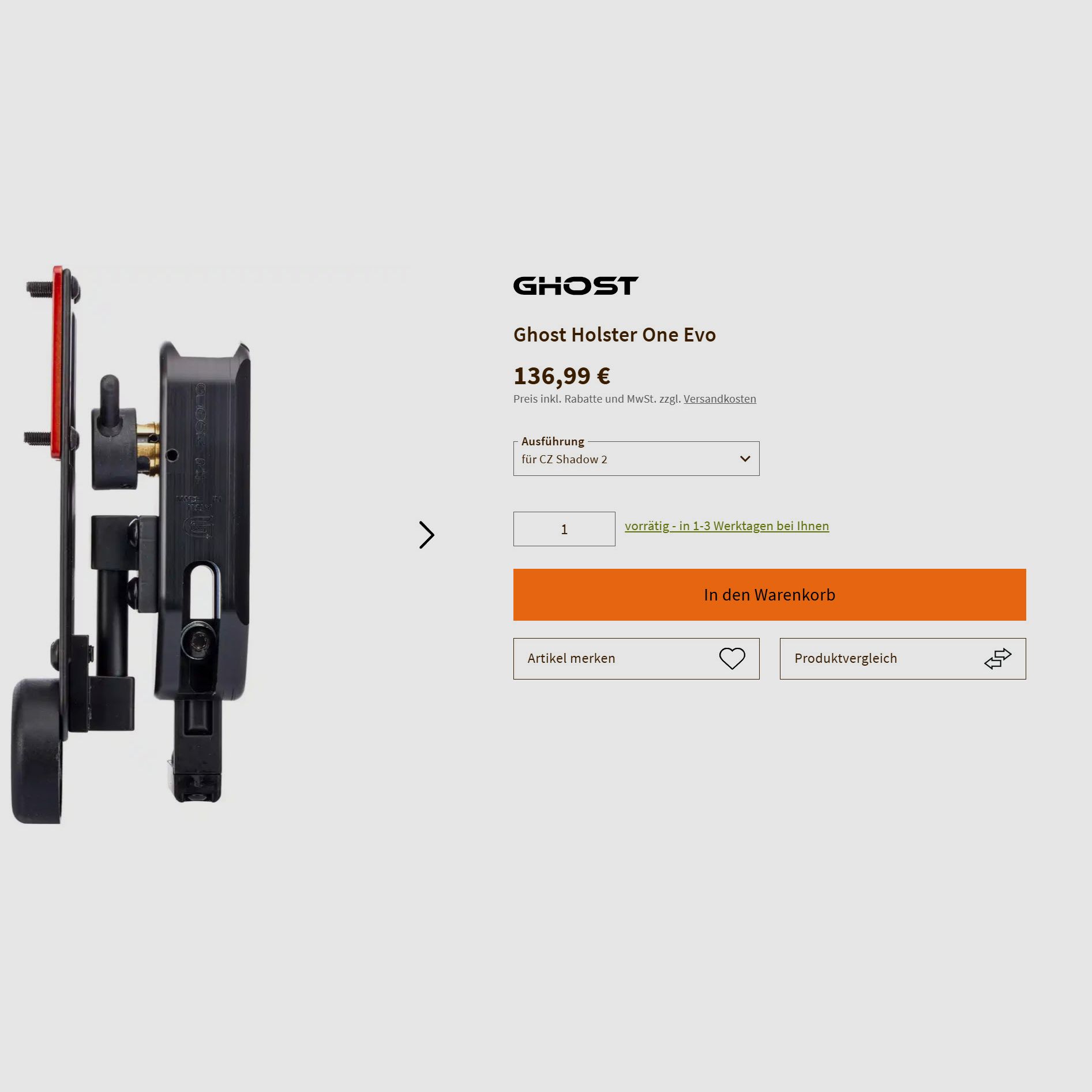 Ghost Holster Evo One - like new