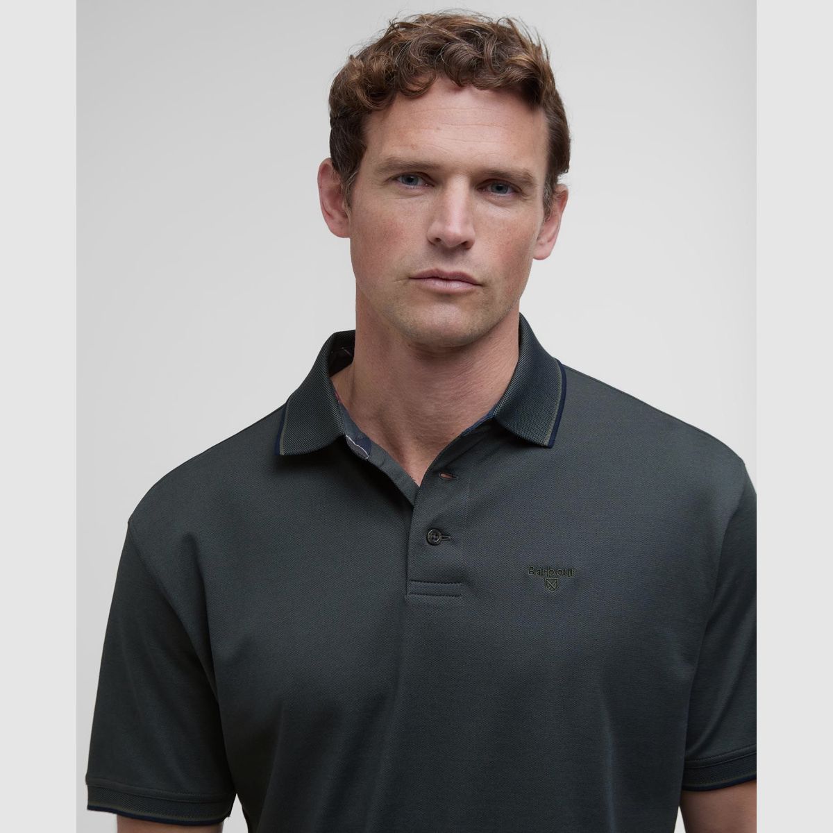 BARBOUR Poloshirt Heydon Short-Sleeved Olive