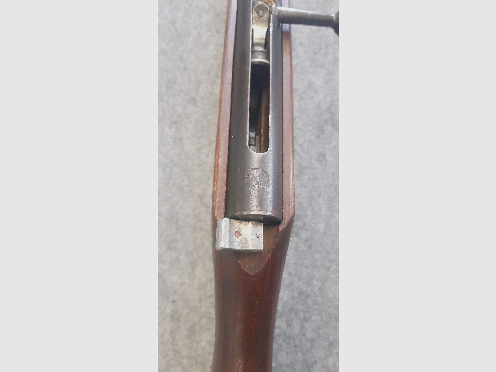 Haenel Mod. 49a  mit  dunklen Schichtholzschaft von 1953 im schönen Zustand Durchlader kein 310