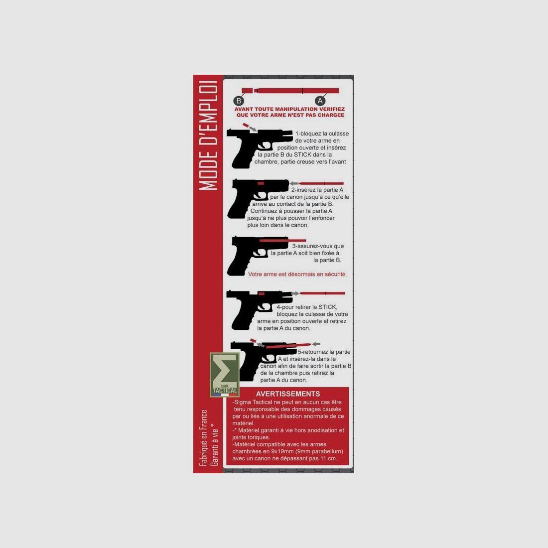 Sicherheitsstange 9 mm S.T.I.C.K Sigma Tactical, Bild 3 von 3