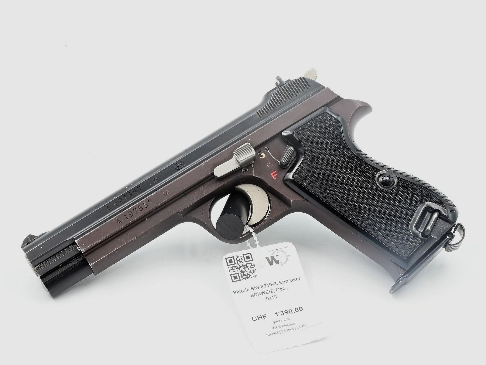 Pistole SIG P210-2, End User SCHWEIZ, Occ., 9×19, Bild 1 von 2