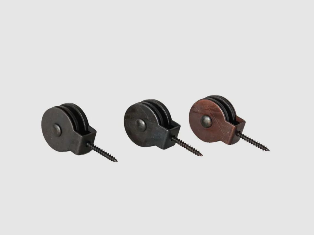 3 pulegge a gancio fisso diametro 30mm, corda max 5mm, immagine 3 di 5