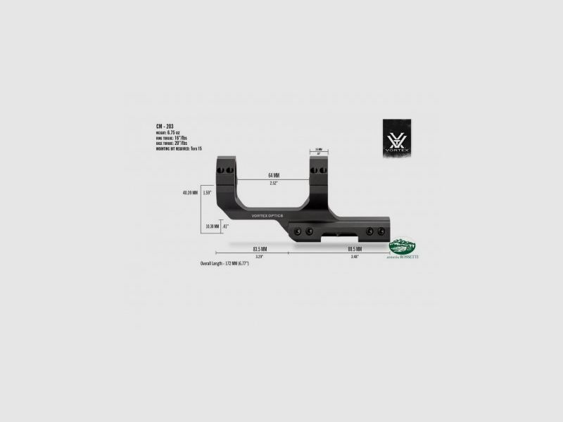 VORTEX Monture CANTILEVER 30mm