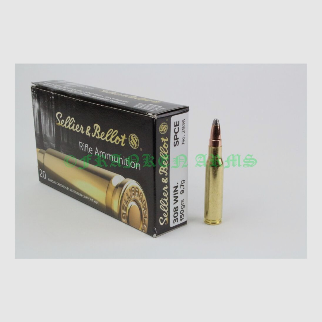 Sellier&Bellot .308 Win. SPCE 150gr. 9.7g 20 pieces quantity discounts