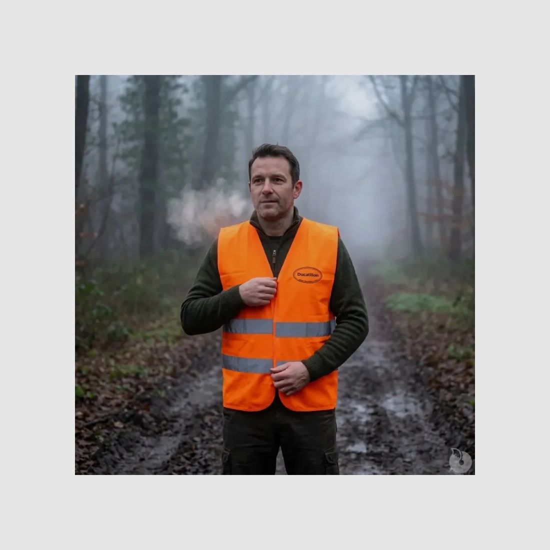 Leichtes Jagdwesten mit Klettverschluss aus Polyester in Orange, Bild 1 von 7