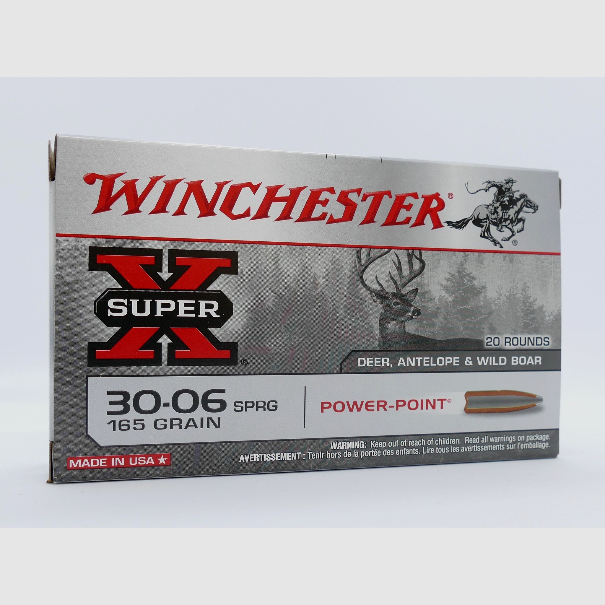 Winchester .30-06 Win. Power Point 10.7g/165grs rifle cartridges