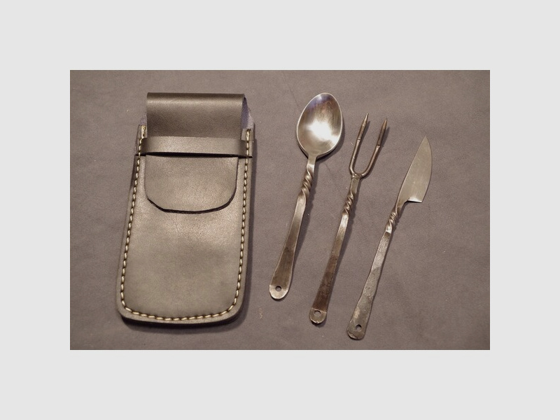 Mittelalter Besteck Gabel Messer und Löffel inkl Scheide für den Gürtel Larp