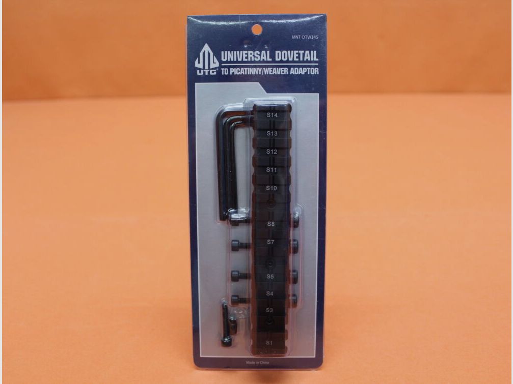 UTG - Leapers Adaptador de riel Dovetail a Picatinny UTG (MNT-DTW145) Riel Picatinny para rieles prismáticos de 9 -11 mm, imagen 4 de 5