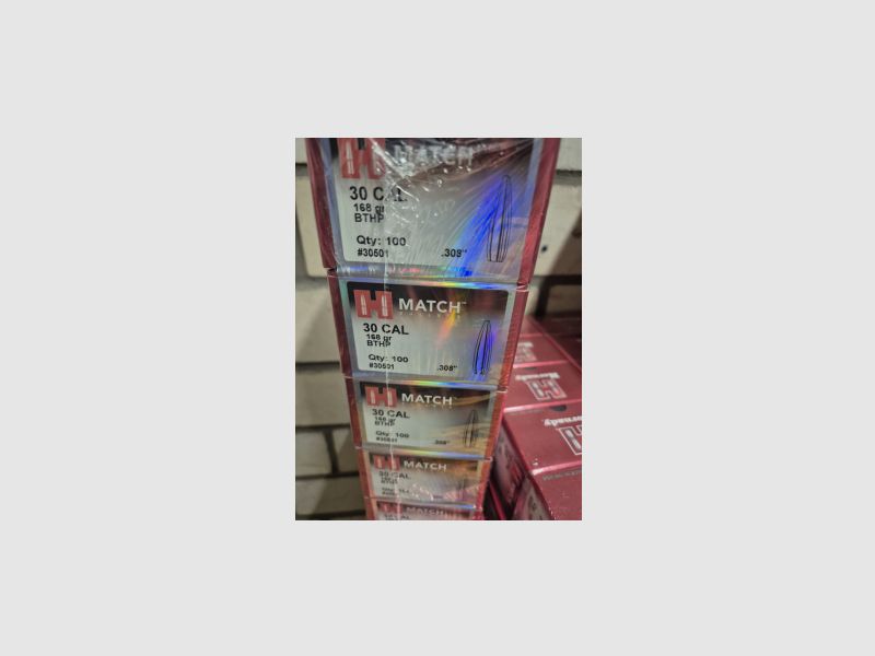 HORNADY PROIETTILI .30/.308 168GR BTHP 100 pz.