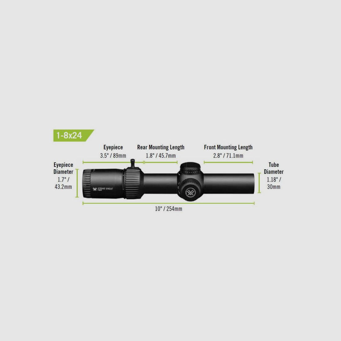 Vortex Strike Eagle 1-8x24 AR-BDC3