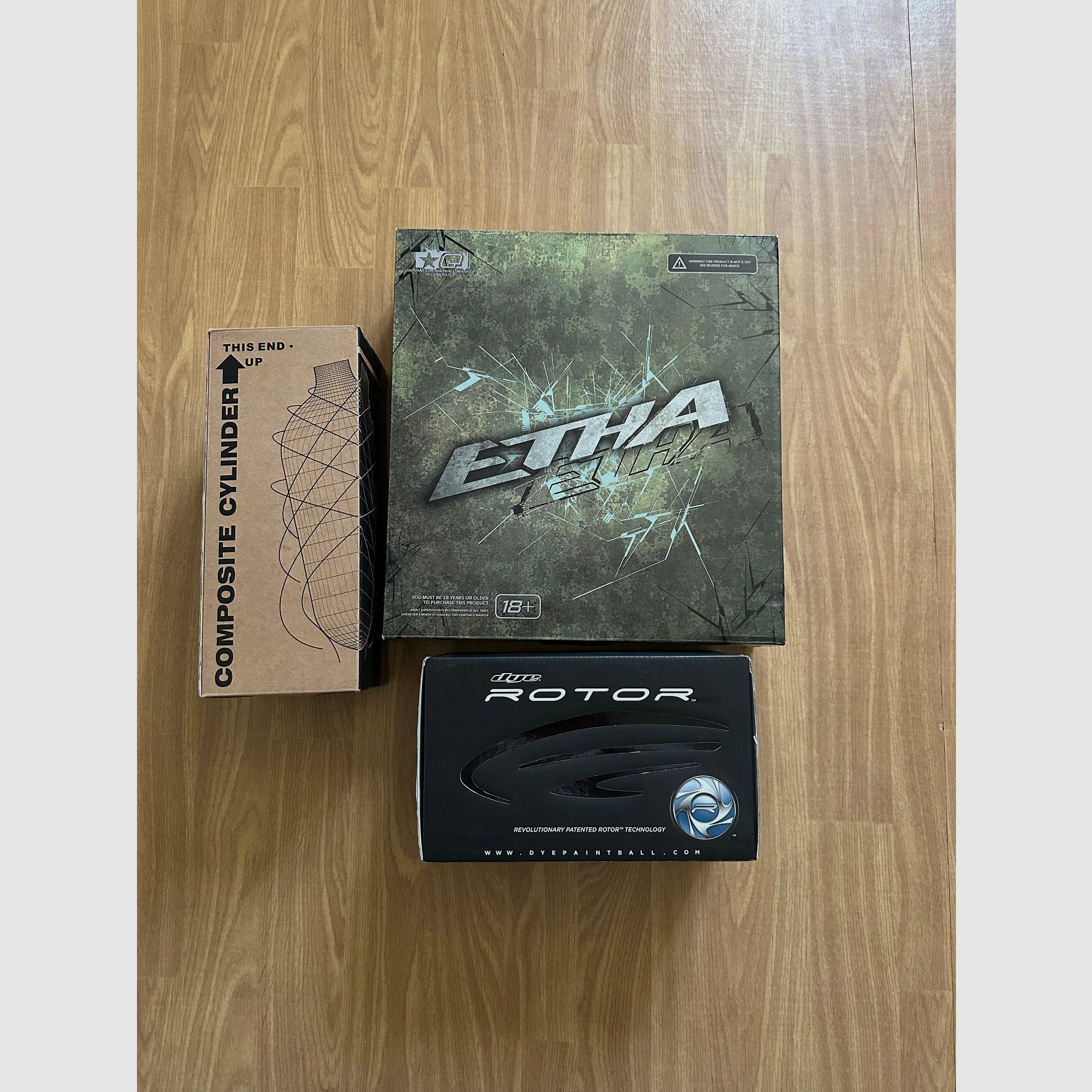 Paintball Komplettset – Planet Eclipse Etha, Dye Rotor, HP-Flasche, Maske & Kleidung