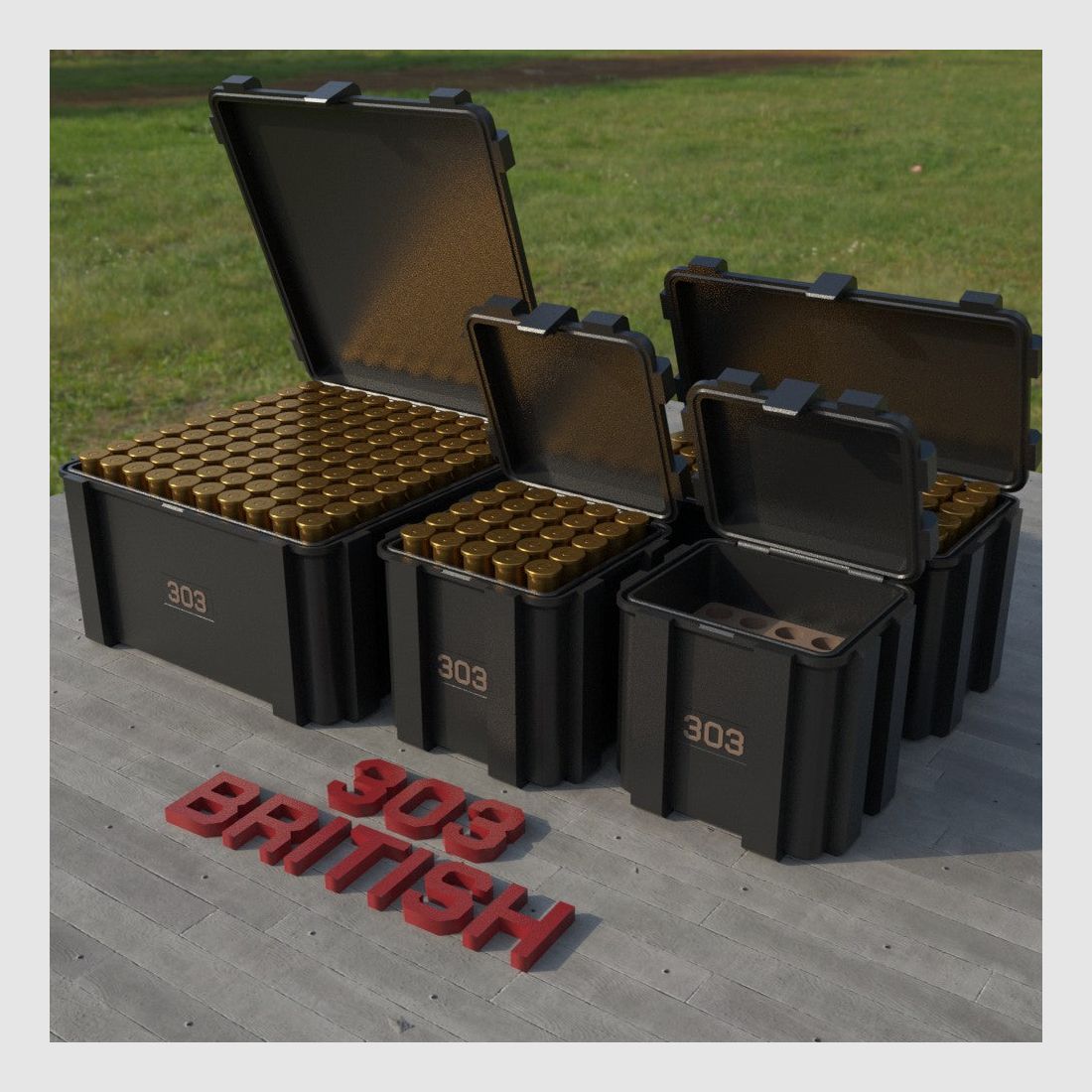 Filamelt Munitionsbox / Ammo Box .303 British – Patronenbox ‘Klappdeckel’ – 20 / 25 / 50 / 100 Runden