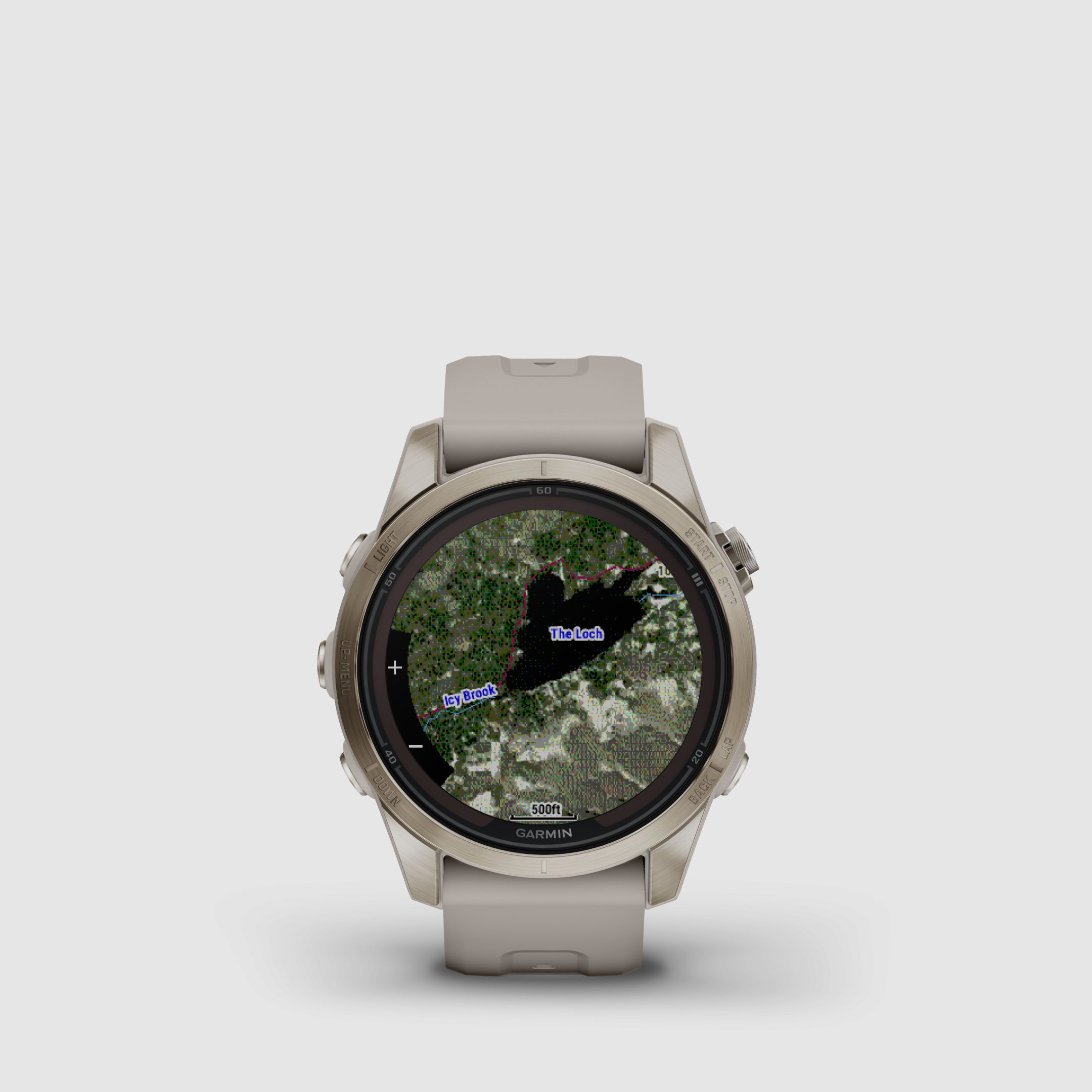 Garmin fēnix® 7S Pro – Sapphire Solar Edition, Beige/Softgold mit QuickFit®-Silikon-Armband 20 mm