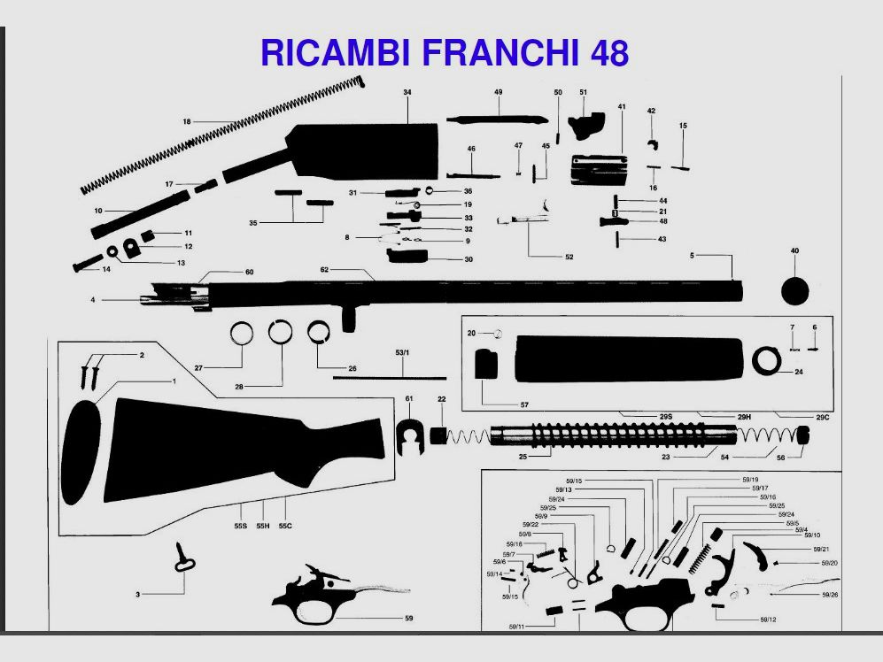 Befestigungsstift Unterlauf Franchi Kal.12 48AL Fig.35