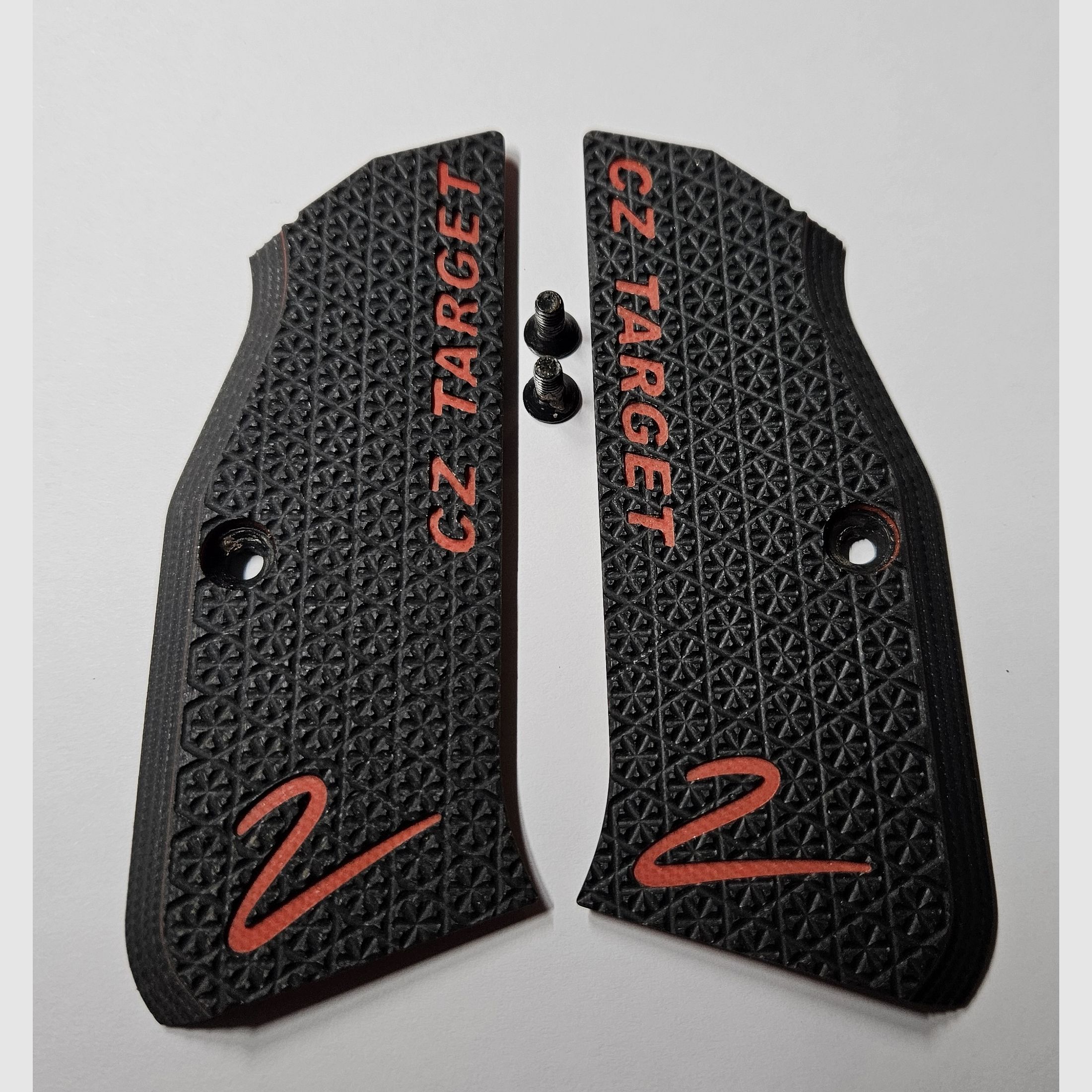 1 Paar Original Griffschalen für CZ Shadow 2 Target/ Rot