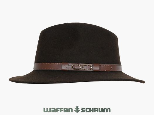 Lodenhut Rollhut Wolle Braun