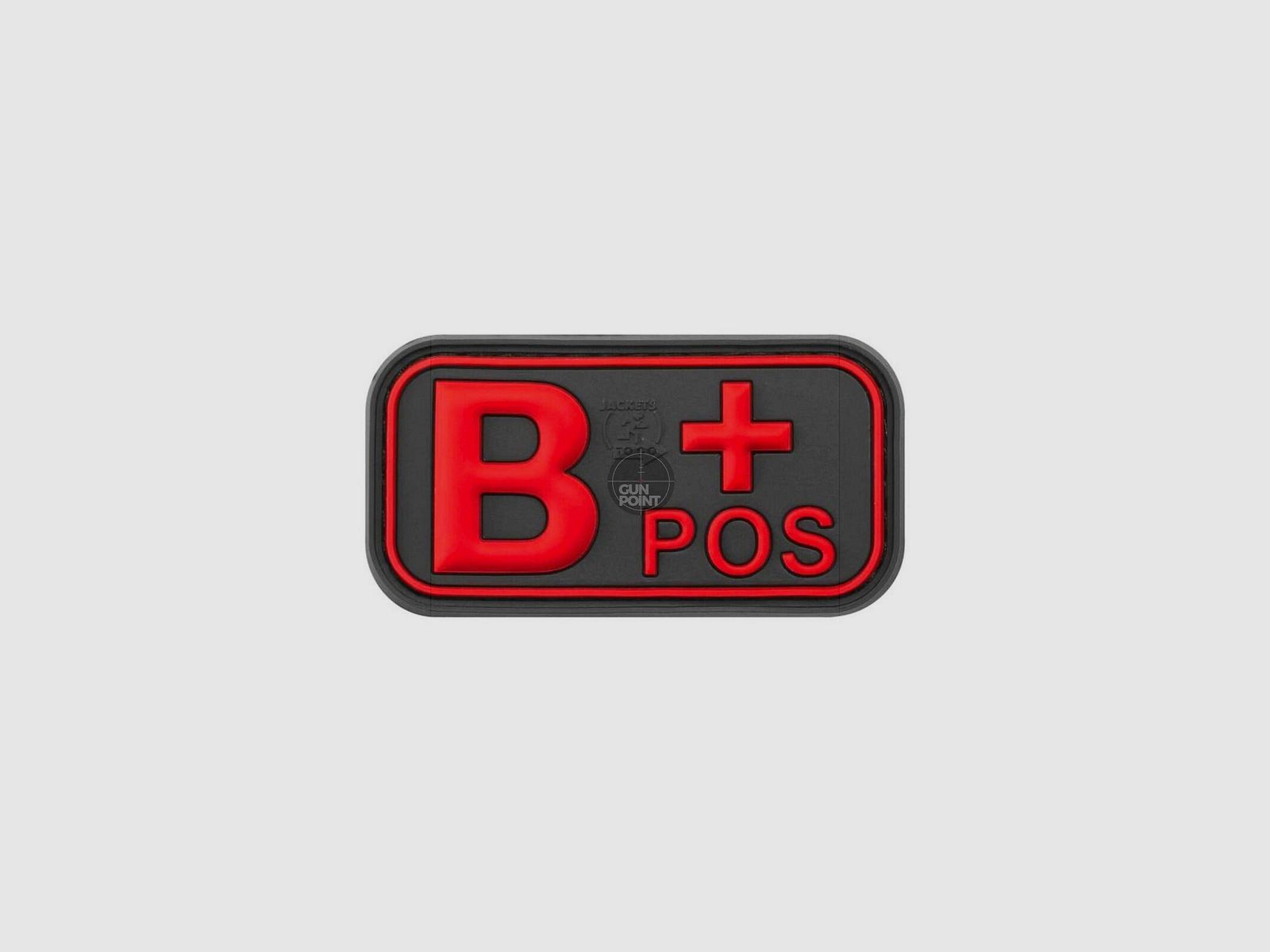 JTG Bloodtype Rubber Patch B Pos-Blackmedic
