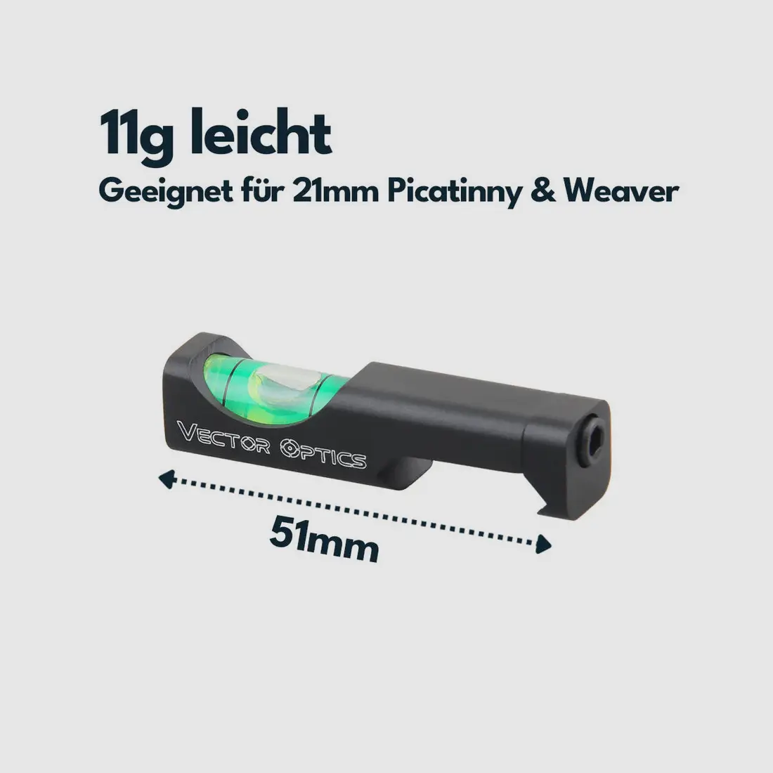 Vector Optics SCACD-20 Livella per 21 mm Weaver/Picatinny, immagine 2 di 3