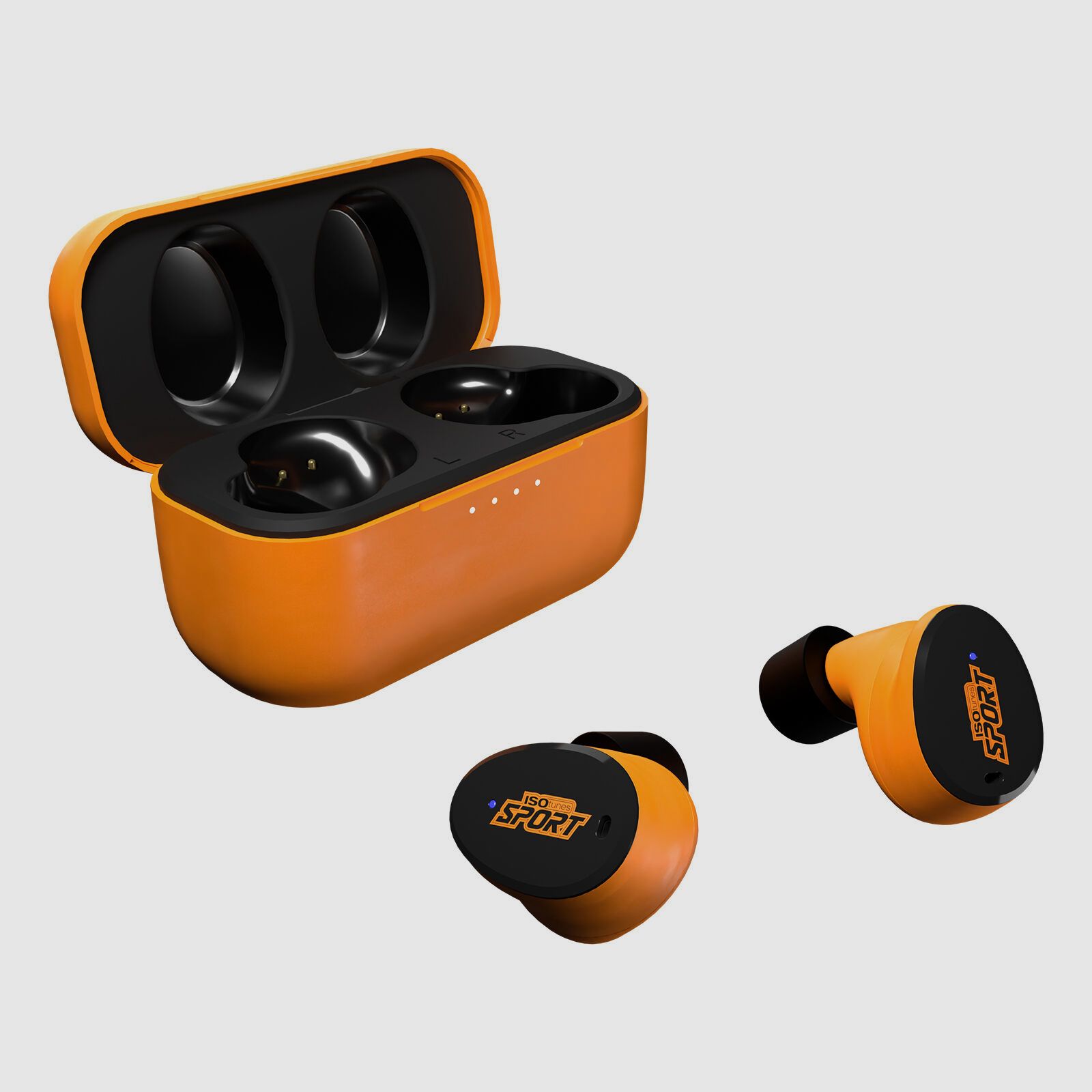 ISOtunes Caliber bouchons d'oreilles électroniques | orange - édition limitée