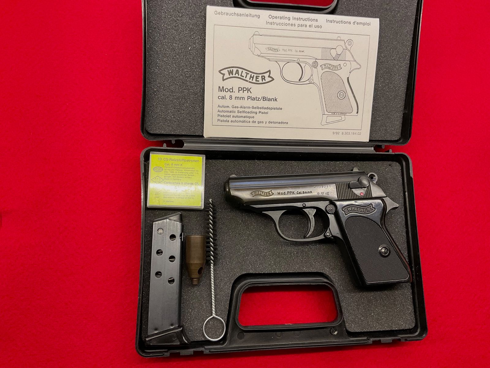 WALTHER PPK 8MM KNALPISTOOL ZELDZAAM VERZAMELSTUK VEEL STALEN ONDERDELEN, afbeelding 3 van 3