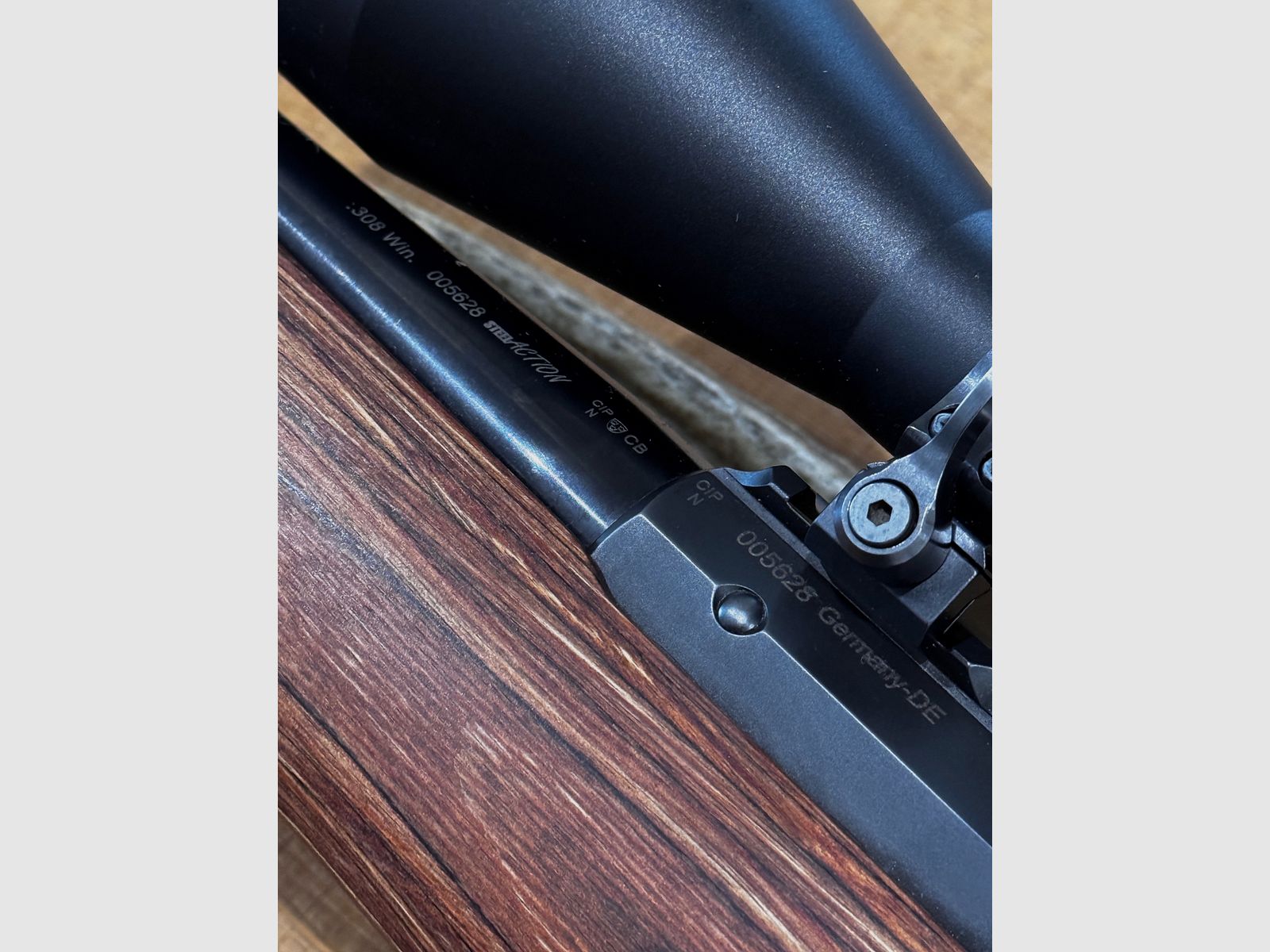 Acción de acero HS .308 Win completa con culata GRS