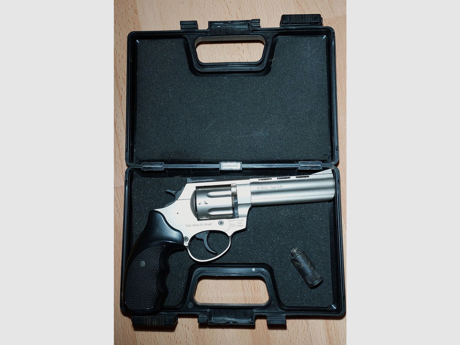 Ekol Viper 4.5 inch blank firing revolver nickel-plated 9 mm R.K. (PTB 1003)