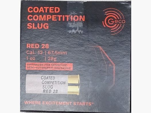 Geco Cal.12/67,5 Coated Competition Slug 28g - 25 disparos