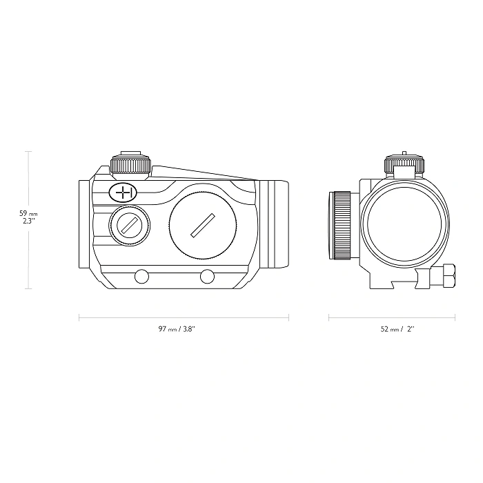Hawke Vantage RD 1x30 Dovetail 3 MOA visor de punto rojo, imagen 7 de 8