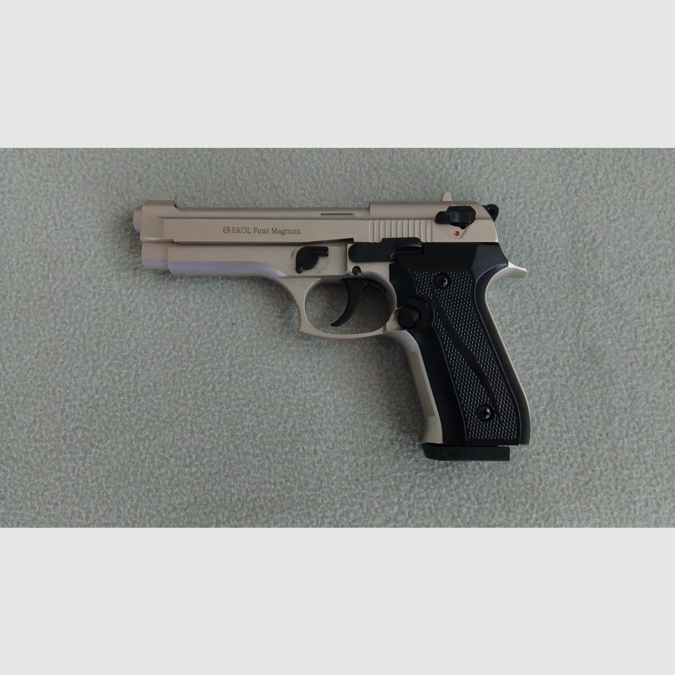 Ekol Firat Magnum Nickel Plated Unfired PTG1112 Blank Firing Pistol 9mm P.A.K.