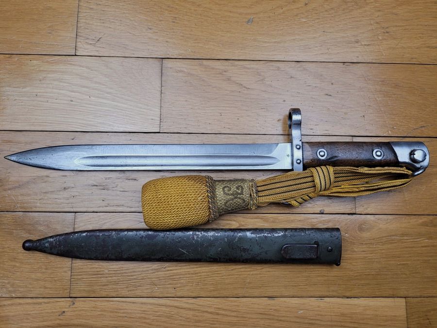 Schöne Bajonett eines österreichischen Unteroffiziers Mod 1895 – OEWG – Seltene Karl 1. (1916-1918) – 1. WK – TBE, Bild 2 von 17