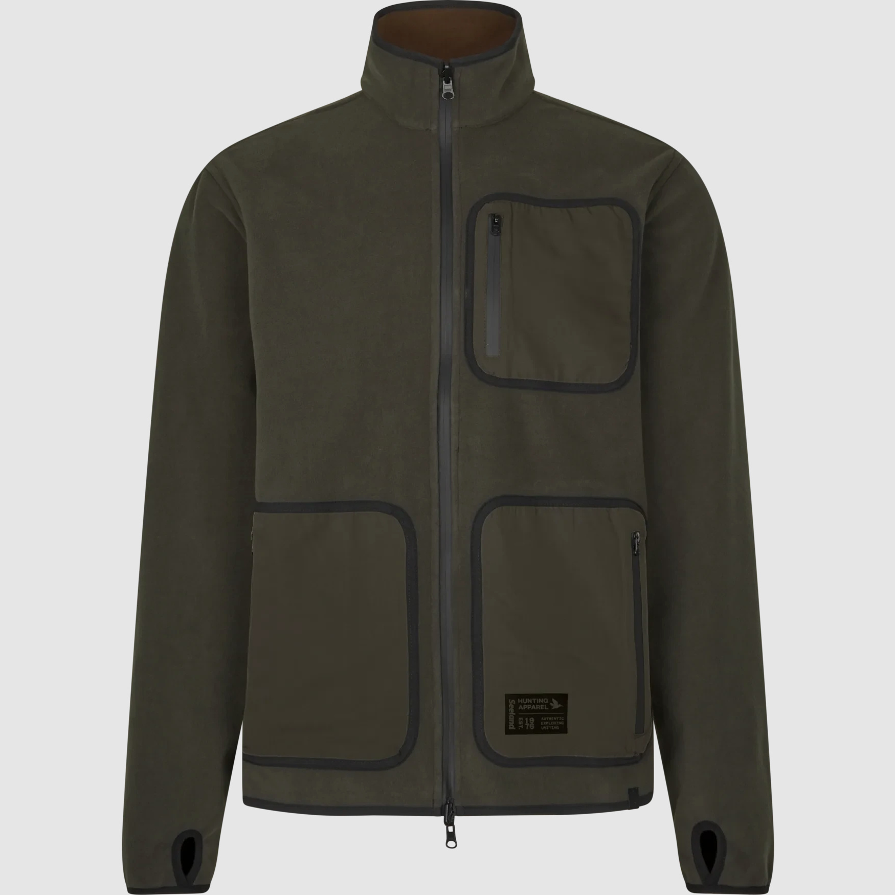 Veste en polaire réversible Seeland Rogue Solid pour homme Grizzly Brown/Demitasse Brown 5XL