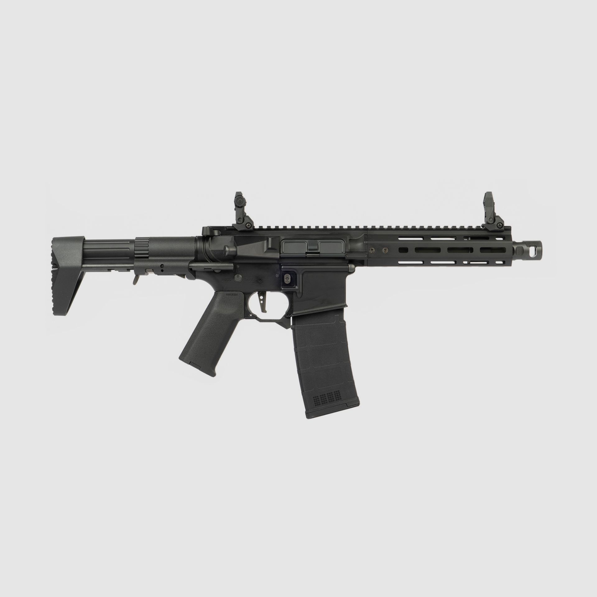SONDERPREIS UVP 389.- € Ares Gel Blaster M-LOK 'S' Schwarz 8mm - SAEG - VOLLMETALL 2,4 Kg
