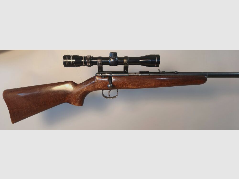 Anschütz single shot .22 long rifle with scope .22lr