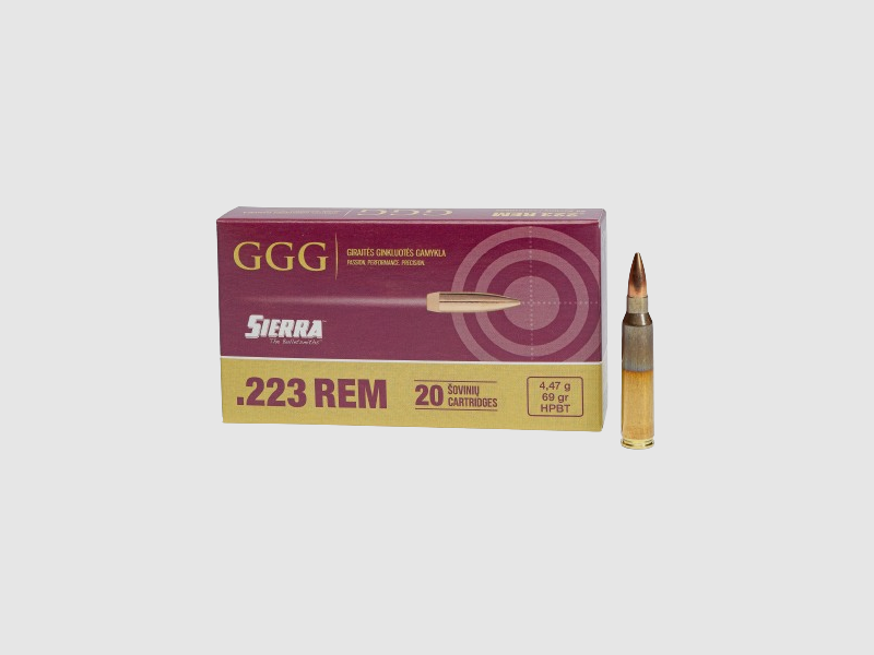.223 REM GGG SIERRA FMJ HPTB 69GR