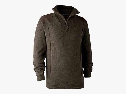 Deerhunter Pullover Sheffield m. Zip-neck Dark elm