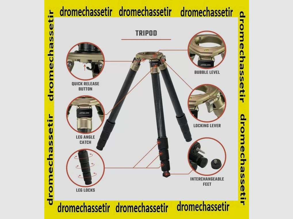 tripod Athlon Midas CF29 interface Arca 706008, image 2 sur 4