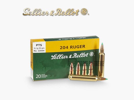 20 nabojów S&B kal 204 Ruger 32gr PTS